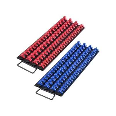 Image de VEVOR dopsleutel organizerset 2 stuks 160 clips houderrail metrisch/SAE