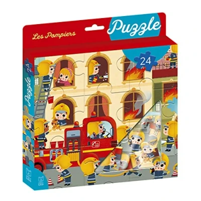 Image de Ma boite à puzzle 24pièces Les pompiers Dès 4 ans