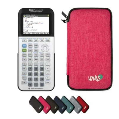 Image de CALCUSO Ensemble de Base Rose avec Calculatrice Graphique TI 83 Premium CE Python