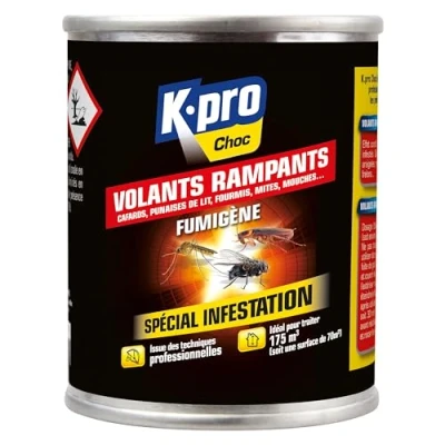 Image de Kapo Fumigène Spécial Infestation Tous Insectes 60 gr Idéal pour Eliminer les Effet Radical et Longue Durée 130m3
