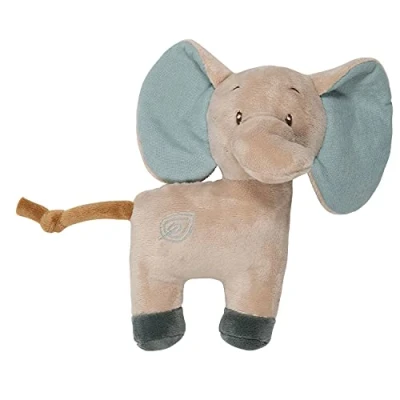 Image de Nattou Doudou Hochet en Coton (Mousseline) et Polyester, Éléphant Axel, Environ 19 cm, Luna Beige/Vert