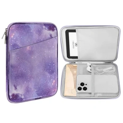 Image de MoKo 6 7 Pouces Protection Sleeve de pour Kindle Colorsoft, Paperwhite 12th Gen 2024, 6&quot; 11th/10th/8th Gen, 6.8&quot; 11th/10th 2021/2018, Ciel Étoilé Violet