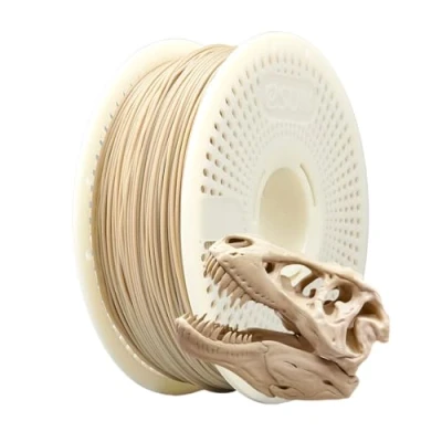 Image de eSUN Kit de PLA+ Refill Filament et Bobine, Recharge PLA Plus 1.75mm Amovible eSpool+, 1KG (2.2 LBS) pour Imprimantes 3D,Os Blanc