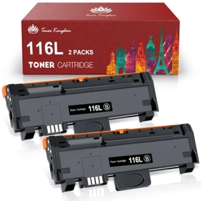 Image de Toner Kingdom MLT D116L Cartouche de Compatible pour Xpress SL M2835DW M2825ND M2825DW M2885FW M2675 M2675FN M2875FD M2625 M2625D M2626 M2626D M2676 M2825 (Noir,2 Pack)