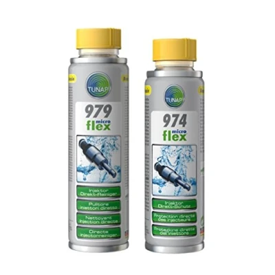 Image de Kit pratique ! Tunap Microflex 979 Nettoyant pour injecteur direct essence Nettoyant 300 ml + 974 Protection directe