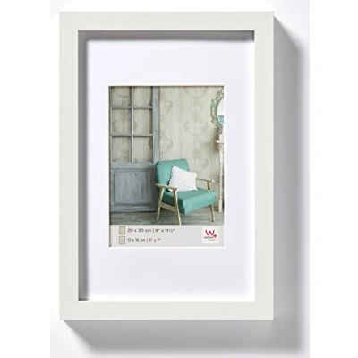 Image de walther design cadre photo blanc 20 x 30 cm verre véritable Stockholm en bois EA030W