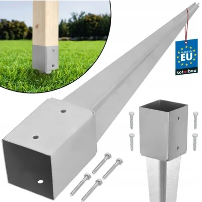 Image de Support de poteau à Enfoncer en acier galvanisé Piquet pour clôture 101 x mm Longueur 750 KOTARBAU®