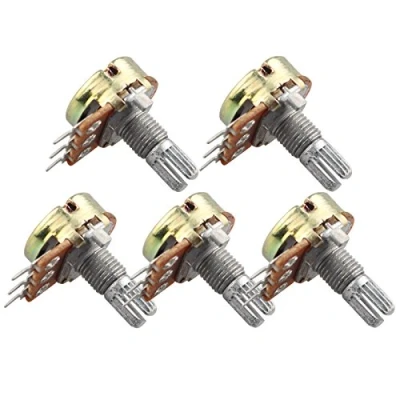 Image de HALJIA 5 pcs potentiomètre 10 K Ohm Compatible avec Arduino Raspberry Pi et d&#039;autres projets axe moleté