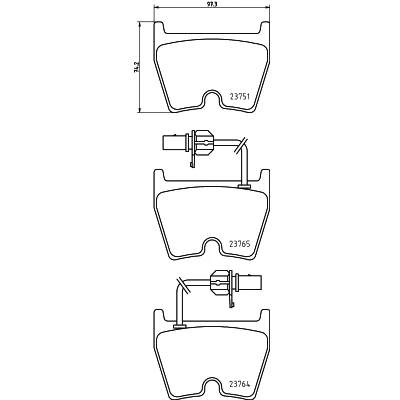 Image de HELLA 8DB 355 009 191 Jeu de plaquettes frein avec contact du palpeur d&#039;usure intégré AUDI: A6 C5 Avant, Berline, R8 Coupe