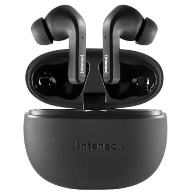 Image de Intenso White Buds Écouteur sans Fil True Wireless T300A Noir avec réduction Active du Bruit (ANC) et jusqu&#039;à 35 Heures de Lecture Musique