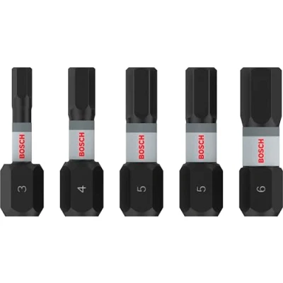 Image de Bosch 5x Embout PRO Hex Impact (100 x 75 mm, Professional Accessoire Visseuse, Visseuse)