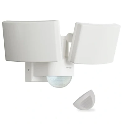 Image de Oktaplex Cali Dos Projecteur LED avec détecteur de mouvement Extérieur 3000K Blanc chaud 40W IP65 Lampe d&#039;extérieur blanche Applique murale sortie commutée