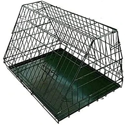 Image de Ellie Bo Cage Inclinée, Taille M, 76,2 cm, Pliable pour Chiens et Chiots, Avec Plateau Métallique Anti Mâchonnements, Avant Incliné Voiture, Noir