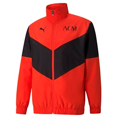 Image de PUMA ACM Prematch Jacket Sweater, Red Blast Black, L Mens