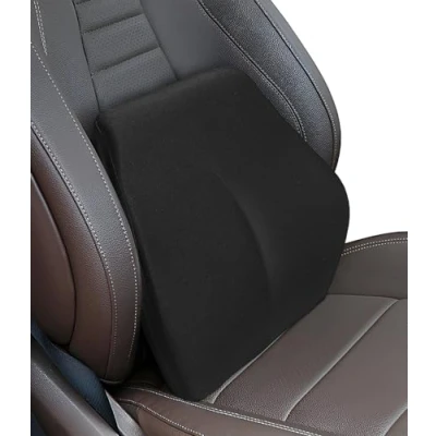 Image de jutyum Coussin Lombaire Voiture, Mousse à Mémoire de Forme Dos Chaise Bureau, pour Soulager Les Douleurs Lombaires, Bureau Voiture