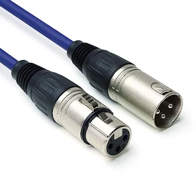 Image de Keepdrum DMX004 BL Câble DMX 3 broches XLR 100 Ohm Bleu 6 m