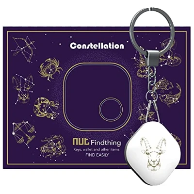 Image de Nutale Localisateur D&#039;objets de Clé Portefeuilles, Key Finder Anti Perte Téléphone Chercheur Alarme Trouve clés, avec Porte Clés et Traqueur Sonore pour Retrouver (Capricorn)