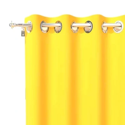 Image de Soleil d&#039;ocre, Alix Rideau à Oeillets, Jaune, Polyester, 135x180 cm