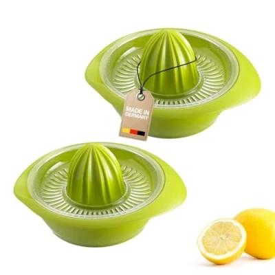 Image de Westmark 2 Presses Orange/Citron/Lemon avec Récipients, Diamètre : 18,7 cm, Capacité 0,5 litre, Plastique, Limetta, Vert pomme, 309122EA