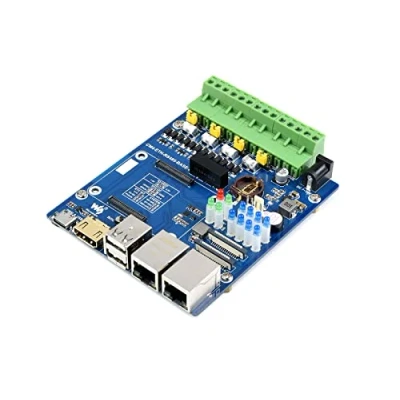 Image de ETH RS485 Base Board pour Raspberry Pi Compute Module 4 CM4 Dual Quad Carte d&#039;extension Intégrée Gigabit Ethernet/100M Ethernet/4CH Isolé RS485/CSI/USB2.0/HDMI/Fan/RTC/Micro SD etc.
