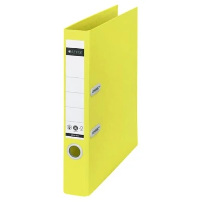 Image de Leitz Recycle Classeur à Levier 180, Capacité 350 Feuilles A4, PP 100% Recyclable &amp; Carton Recyclé, Eco Responsable Neutre en CO2, Gamme Recycle, Jaune, 10190015