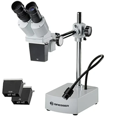 Image de Bresser Microscope Biorit ICD CS 5 x 20 avec LED et Grande Distance de Travail 230 mm