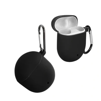 Image de kwmobile Étui Compatible avec Google Pixel Buds 2 (2020) Housse pour Casque Audio étui de Protection en Silicone Noir