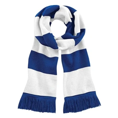 Image de Beechfield Stadium Scarf Echarpe, Multicolore (Bright Royal/White 00), Taille Unique Mixte