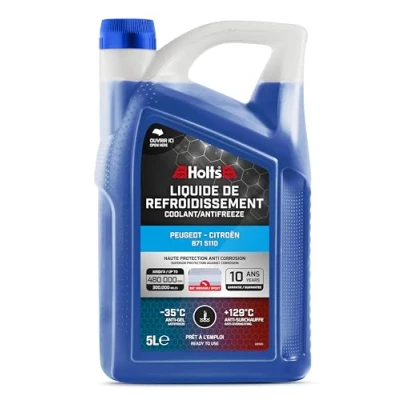 Image de Holts HAFR0002B Liquide de Refroidissement antigel pour Peugeot Citroën avec Bec verseur 10 Ans 480,000km Longue durée Vie jusqu&#039;à 35 C, Bec, Bleu, 5 litres