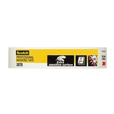 Image de Scotch Ruban de Masquage 2070 Surfaces Super Delicates, Intérieur, 1 rouleau 24 mm x 50 m
