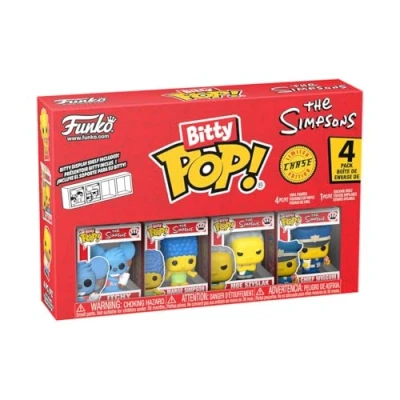 Image de Funko Bitty Pop! The Simpsons Itchy 4pket Une Mini Figurine Mystère en Surprise 2.2 Cm Collectionnable Étagère Empilable Incluse
