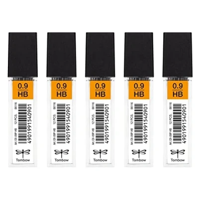 Image de TOMBOW Lot de 6 Etuis 12 mine pour porte pointe calibrée 0,9 mm dureté HB