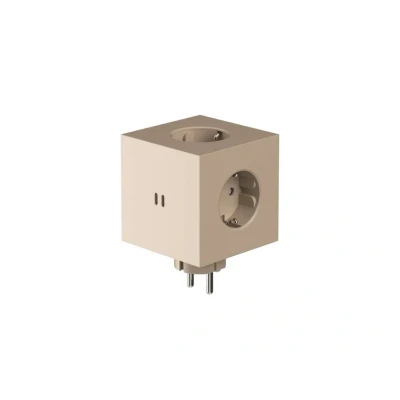 Image de Avolt Square 2 Multiprise Murale USB C Design Minimaliste et Iconique Sans Câbles Triple Prise avec Deux Ports pour une Charge Rapid (Sable)
