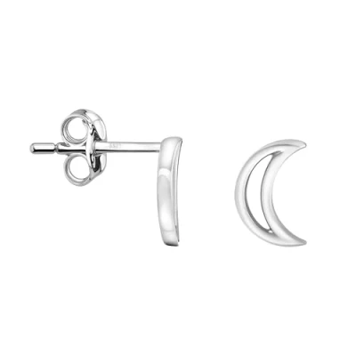 Image de SOFIA MILANI Boucles d&#039;Oreilles pour Femmes en Argent 925 Clou d&#039;Oreille avec Motif Forme de Lune 20914