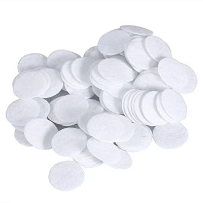 Image de 100pcs Filtres De Coton, Tampons Filtrants Ronds D&#039;éPonge Microdermabrasion Faciaux Vide pour le Point Noir éLiminant la Machine Blanche Beauté (15mm)