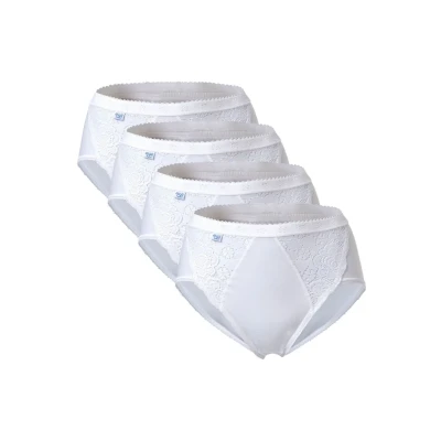 Image de Sloggi 4 PACK CHIC MIDI Slip, Femme, Taille: 44, Weiß