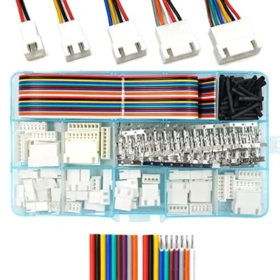 Image de XH Connecteurs 2,54 mm Prise Pin Header et Câbles Ruban Kit Compatible avec Connecteur JST 2/3/4/5/6/7/8 Boîtier Mâle