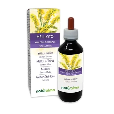 Image de Mélilot officinal ou jaune (Melilotus officinalis) herbe avec fleurs Teinture Mère sans alcool Naturalma Extrait liquide gouttes 200 ml Complément alimentaire Végétalien végan