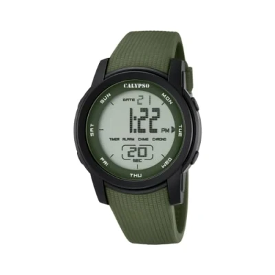 Image de Calypso Unisexe Montre écran LCD Cadran Affichage numérique et Sangle de Plastique Vert K5698/4