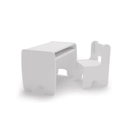 Image de KOBI Ensemble Table + 2 chaises pour Chambre d&#039;enfant Enfants Filles et garçons Tableau de Peinture des (Table 1 Chaise Blanc)