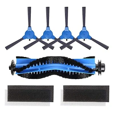 Image de Filtre Brosse de Rechange Ensemble d&#039;accessoires pour Aspirateur Robot Bagotte BG600 BG700 BG800 (1 Centrale + 2 4 Latérale)
