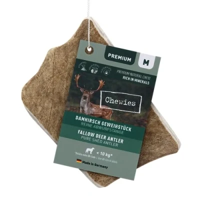 Image de Chewies Bois de cerf Damy pour Chiens à mâcher en Damas Naturel et Riche minéraux Taille M : jusqu&#039;à 25 kg