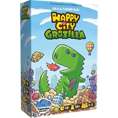 Image de Asmodee Cocktail Games Happy City Extension : Grozilla Jeux de société Cartes Jeu Famille Enfant à partir 10 Ans 2 5 Joueurs 30 Min Version française