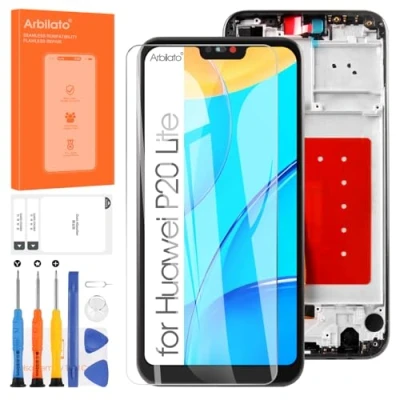 Image de Arbilato Écran LCD pour Huawei P20 Lite/Nova 3e, Tactile Remplacement Lite Display ANE LX1 LX2 LX3 Numériseur Panneau Full Assemblée Kit (Noir avec Cadre)