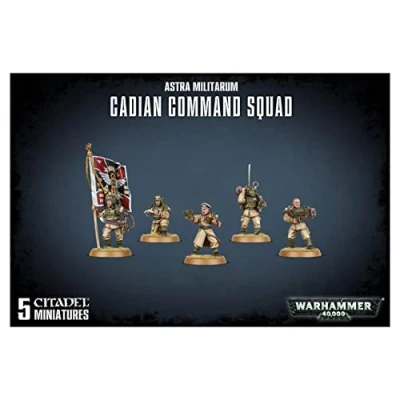Image de Games Workshop Warhammer 40k Astra Militarum Escouade de Commandement Cadienne (2023)