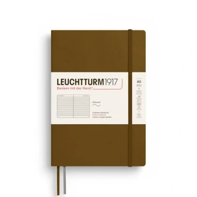 Image de LEUCHTTURM1917 372212 Carnet de notes Medium (A5) 14,5 x 21 cm, Couverture souple, 123 pages numérotees, Spice Brown, ligné