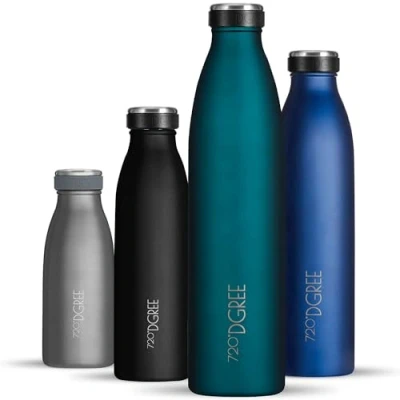 Image de 720DGREE Gourde Acier Inoxydable &quot;milkybottle&quot; 750ml, Vert Bouteille Isotherme d&#039;eau Revêtement durable parfaite pour enfants, sport, l&#039;ecole Isolée Qualité supérieure