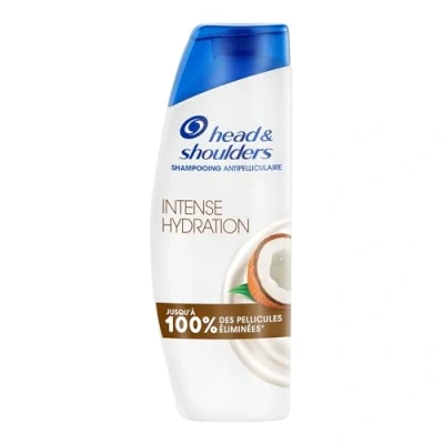 Image de Head &amp; Shoulders Intense Hydration Shampoing Antipelliculaire 330ml à l&#039;Huile de Coco. Usage Quotidien. Jusqu&#039;à 100% des Pellicules Éliminées, Cliniquement Prouvé. Tous Types Cheveux