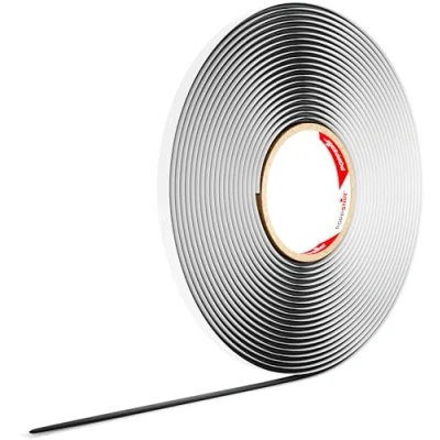 Image de Poppstar cordon adhésif rond en butyle (10 m x 4 mm), Mastic butyle, Joint rond, caoutchouc Noir