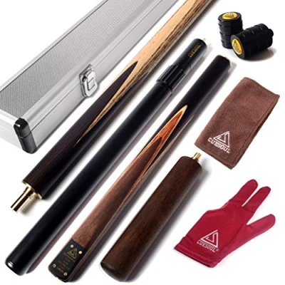 Image de CUESOUL 57 &quot;Artesanat 3/4 Joint¨ Snooker Cue avec 2 Extension Emball¨ dans Aluminium Case D309